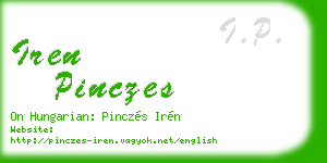 iren pinczes business card